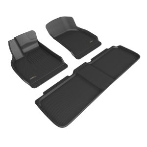 Lucid Air Floor Mat Set - 3D MAXpider - Kagu Series, Carbon Fiber Embossed Pattern - Black - `22-`23 Lucid Air Floor Mat Set - 3D MAXpider - Kagu Series, Carbon Fiber Embossed Pattern - Black - `22-`23